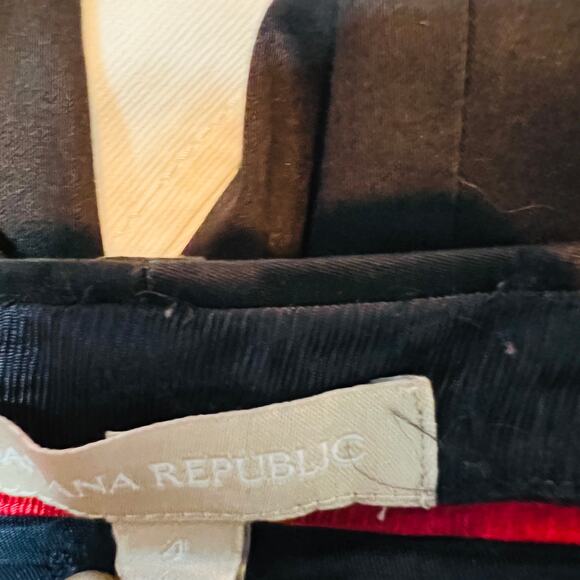 Banana Republic Straight Leg Pant Jeans Black Pleat Front Career Stretch- 4 - Picture 5 of 5